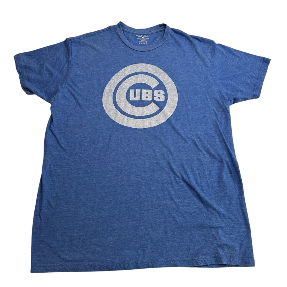 Chicago Cubs Blue Logo T-Shirt Tee Baseball MLB Sports Athletic Active Men’s